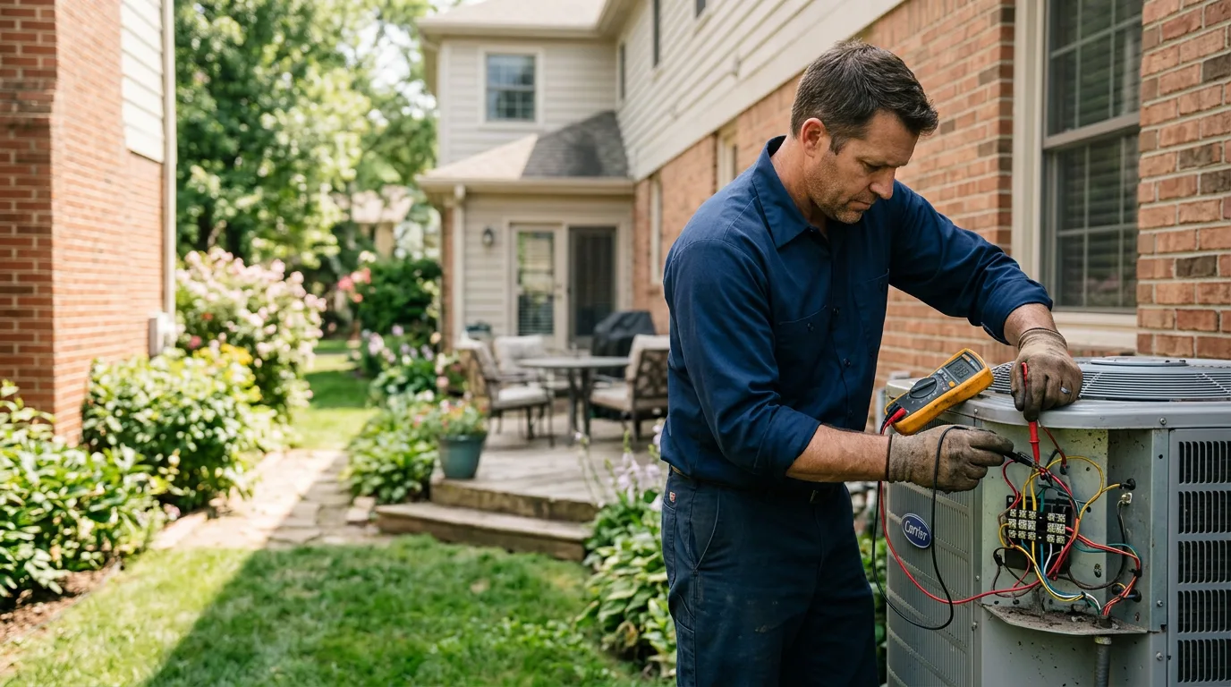 HVAC technician working near Maypearl, TX
